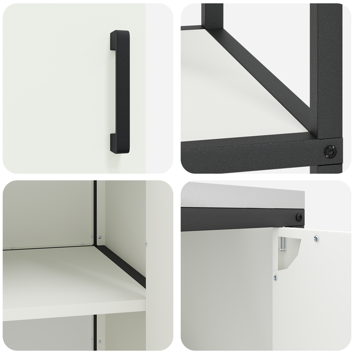 Set de depozitare pentru bucătărie 3 pcs Alb 180 x 50 x 92 cm - WALTI WALTI