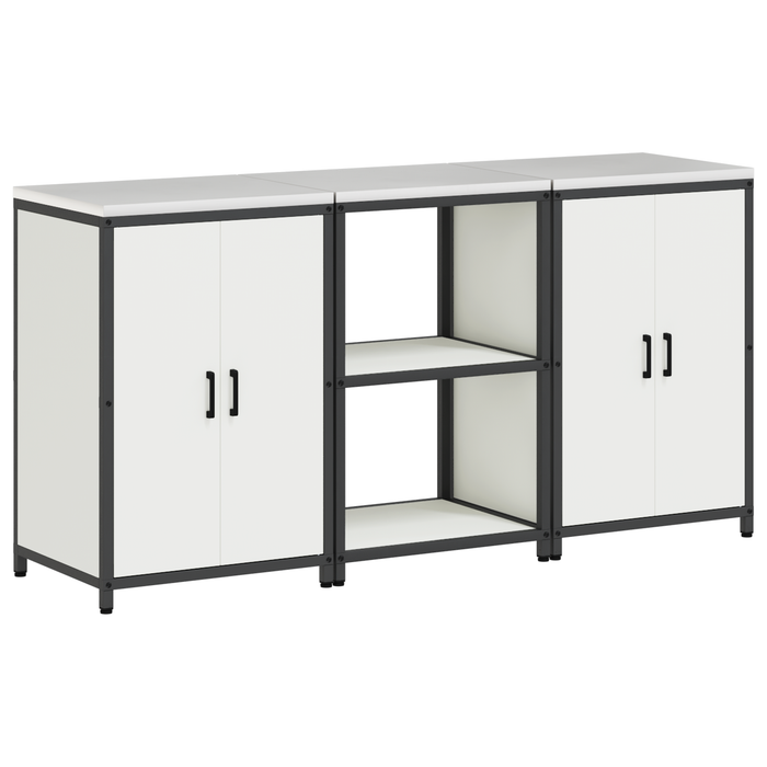 Set de depozitare pentru bucătărie 3 pcs Alb 180 x 50 x 92 cm - WALTI WALTI