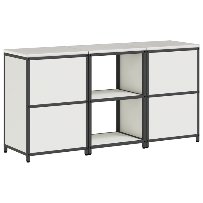 Set de depozitare pentru bucătărie 3 pcs Alb 180 x 50 x 92 cm - WALTI WALTI