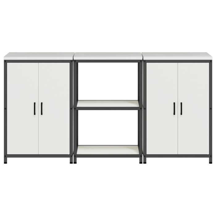 Set de depozitare pentru bucătărie 3 pcs Alb 180 x 50 x 92 cm - WALTI WALTI