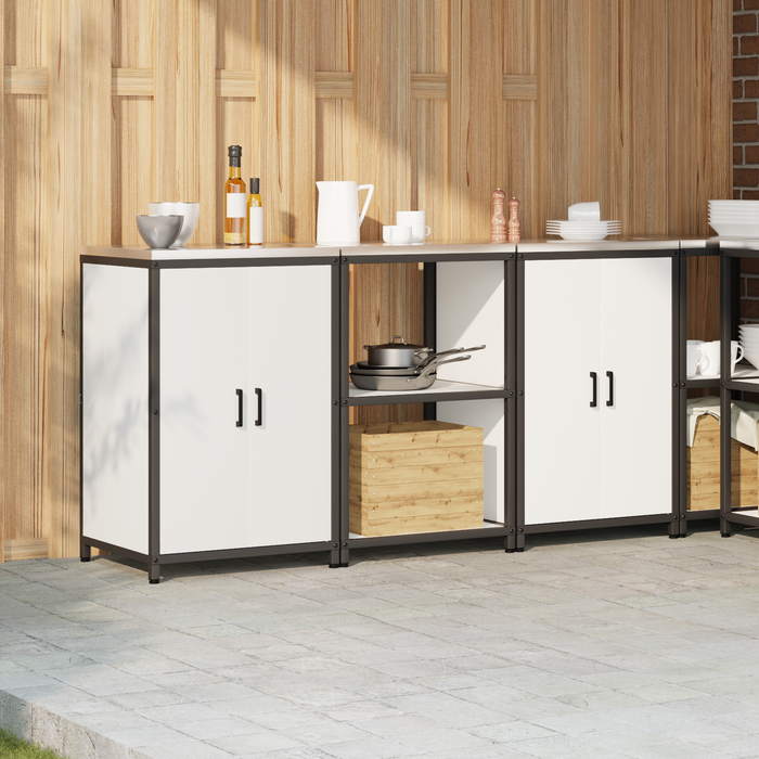 Set de depozitare pentru bucătărie 3 pcs Alb 180 x 50 x 92 cm - WALTI WALTI