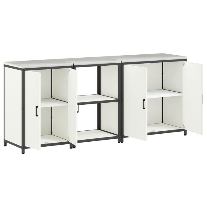 Set de Depozitare pentru Bucătărie 3 pcs Alb 210 x 50 x 92 cm - WALTI WALTI
