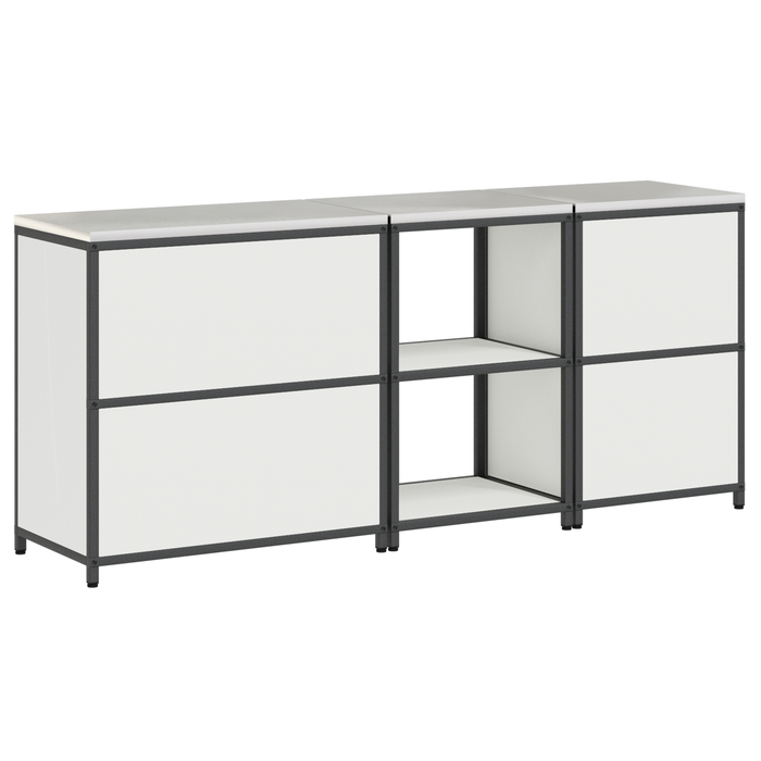 Set de Depozitare pentru Bucătărie 3 pcs Alb 210 x 50 x 92 cm - WALTI WALTI