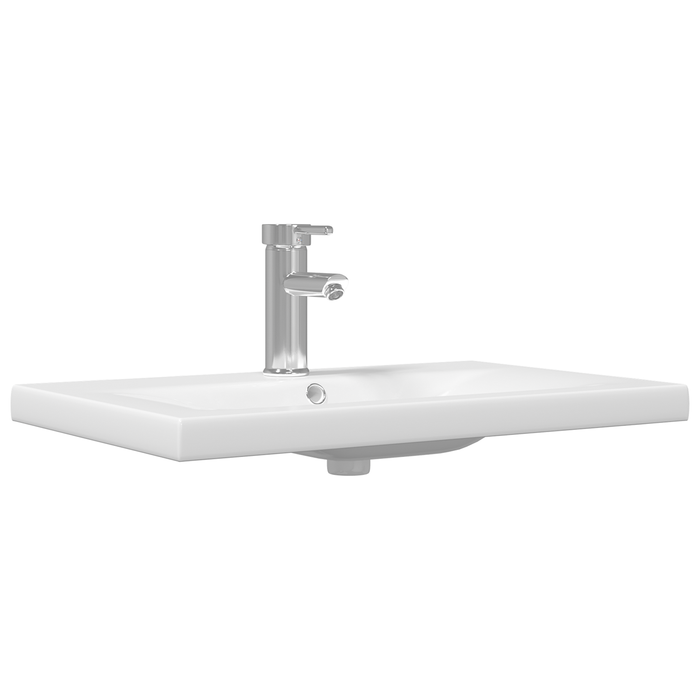 Set de mobilier pentru baie cu depozitare cu oglindă 3 pcs Stejar negru - WALTI WALTI