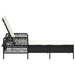 Șezlong Negru și crem PE Rattan 157 x 55 x 92 cm - WALTI WALTI