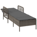 Șezlong Gri și gri închis Ratan PE 157 x 55 x 92 cm Șezlong - WALTI WALTI