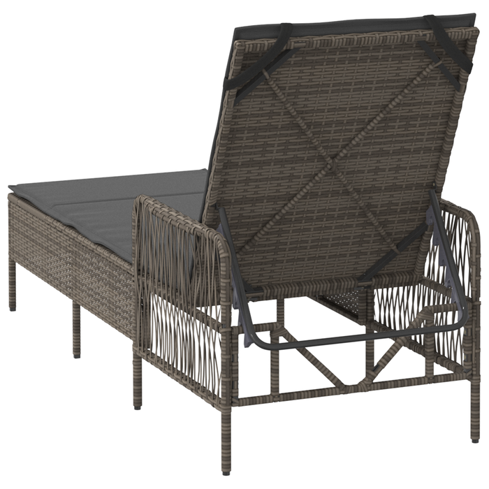 Șezlong Gri și gri închis Ratan PE 157 x 55 x 92 cm Șezlong - WALTI WALTI