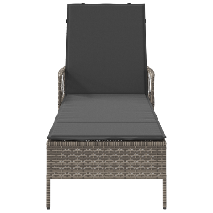 Șezlong Gri și gri închis Ratan PE 157 x 55 x 92 cm Șezlong - WALTI WALTI