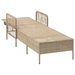Șezlong Bej și gri deschis Ratan PE 157 x 55 x 92 cm Pliabil - WALTI WALTI