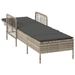 Șezlong pentru Soare Gri deschis Ratan PE 157 x 55 x 92 cm - WALTI WALTI