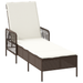 Set de șezlonguri Set de 3 Maro și alb crem rattan PE, metal - WALTI WALTI