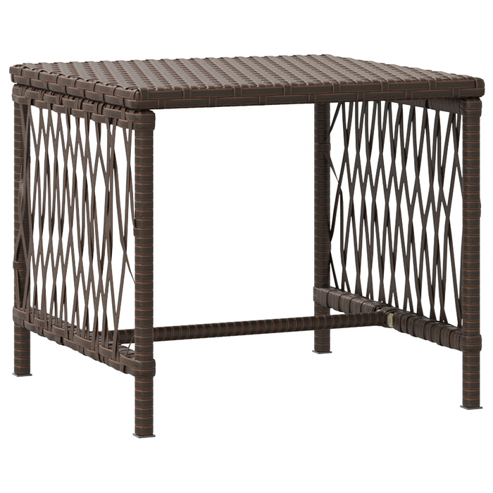 Set de șezlonguri Set de 3 Maro și alb crem rattan PE, metal - WALTI WALTI