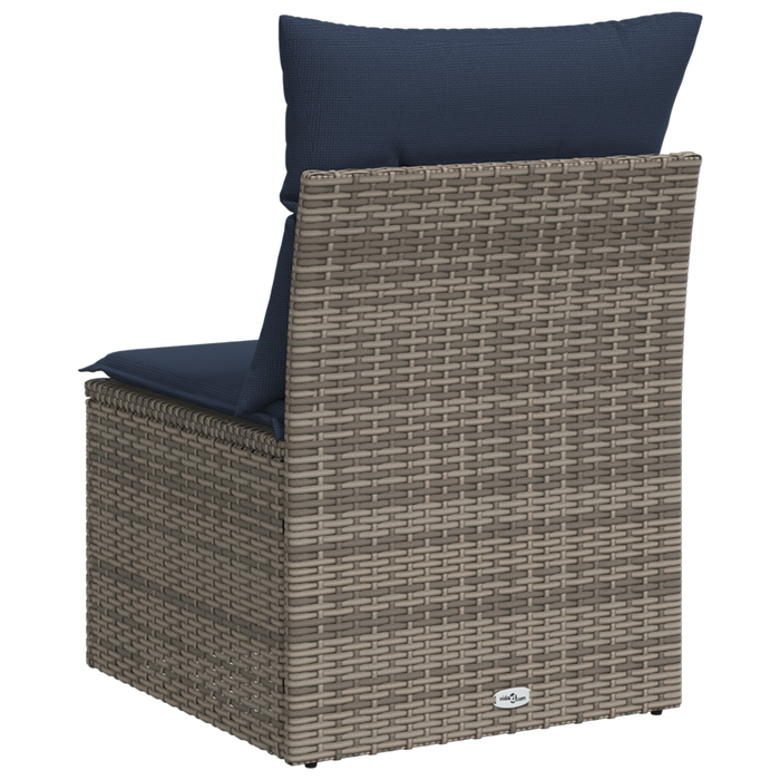 | Canapea de grădină | cu pernă Gri 55 x 62 x 69 cm poliratan WALTI