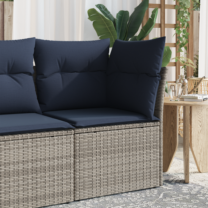| Canapea de grădină | cu pernă Gri 62 x 62 x 69 cm poliratan WALTI
