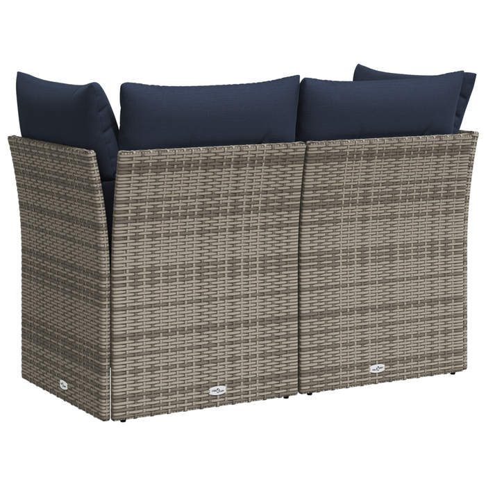 | Canapea de grădină | cu pernă Gri 124 x 62 x 69 cm poliratan WALTI