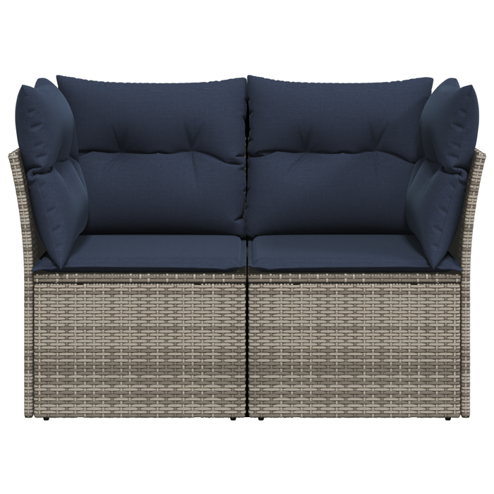 | Canapea de grădină | cu pernă Gri 124 x 62 x 69 cm poliratan WALTI