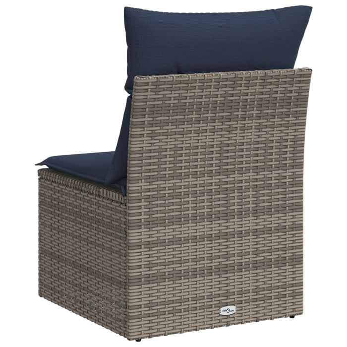 | Canapea de grădină | cu pernă Gri 55 x 62 x 69 cm Rattan poli WALTI