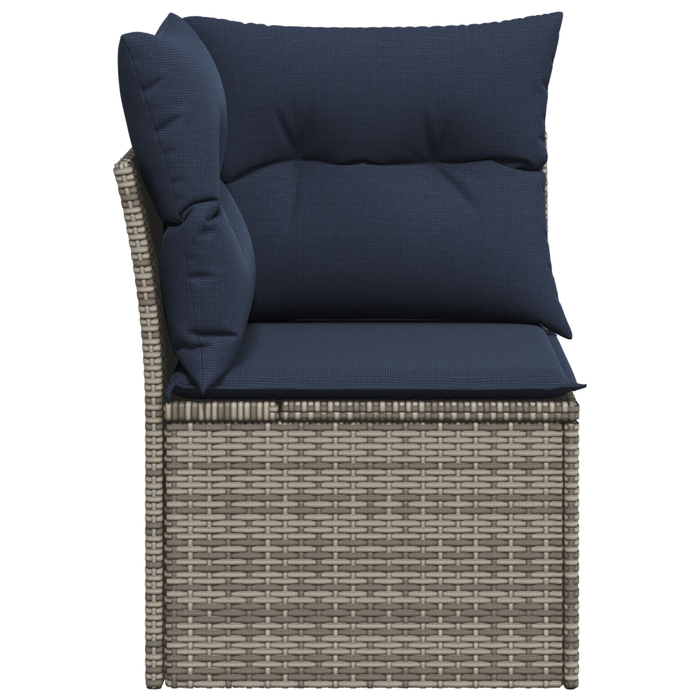 | Canapea de grădină | cu pernă Gri 62 x 62 x 69 cm Rattan poli WALTI
