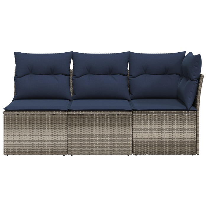 | Canapea de grădină | cu pernă Gri 172 x 62 x 69 cm Rattan poli WALTI