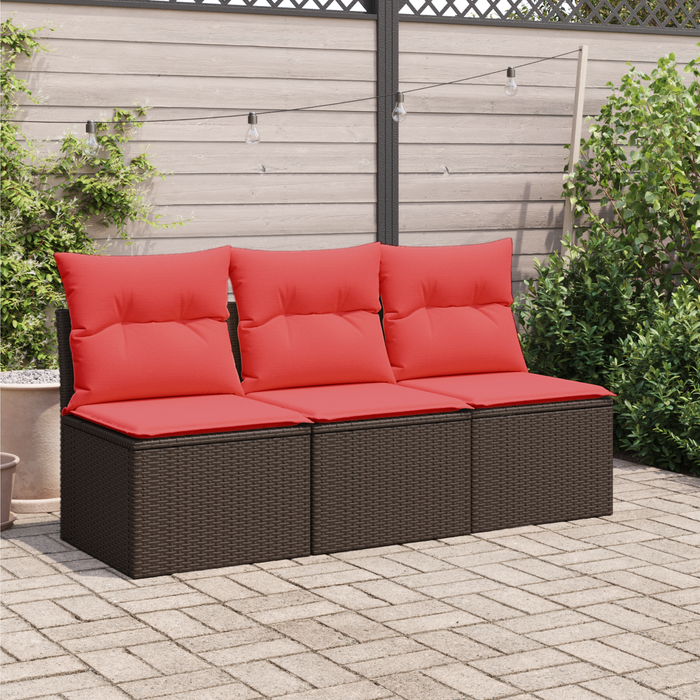 | Canapea de grădină | cu pernă Maro 165 x 62 x 69 cm Rattan poli WALTI