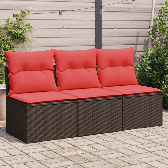 | Canapea de grădină | cu pernă Maro 165 x 62 x 69 cm Rattan poli WALTI