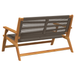 bancă de grădină gri 76x122x73 cm din lemn masiv de acacia - WALTI WALTI