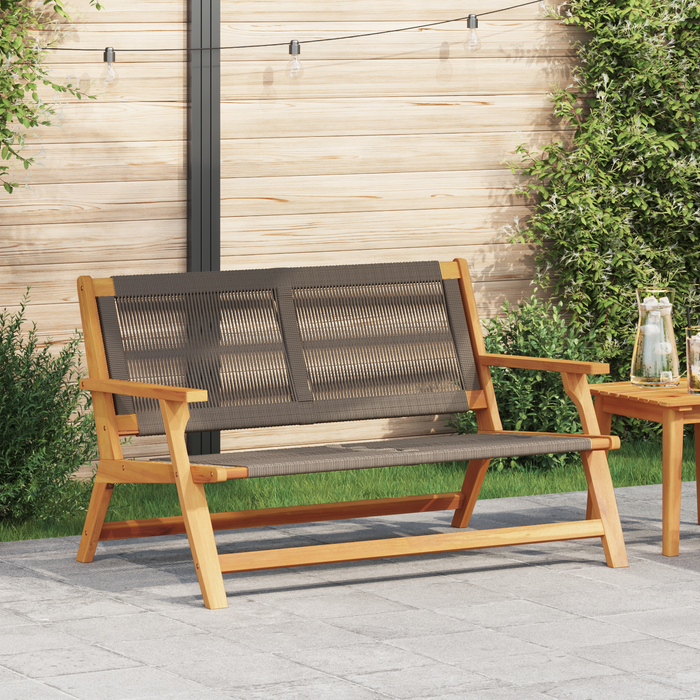 bancă de grădină gri 76x122x73 cm din lemn masiv de acacia - WALTI WALTI