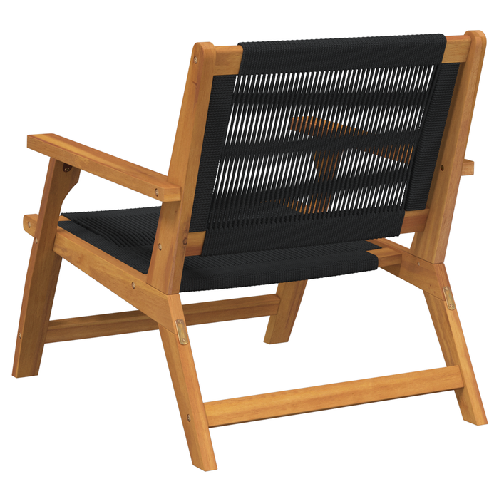 Scaune de grădină 2 buc Negru 67x77x73 cm Lemn masiv de acacia - WALTI WALTI