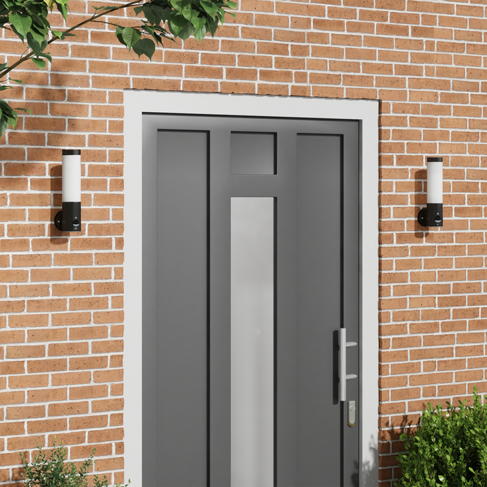 Lămpi perete exterior cu senzor, 2buc. negru oțel inox. IP44 - WALTI WALTI