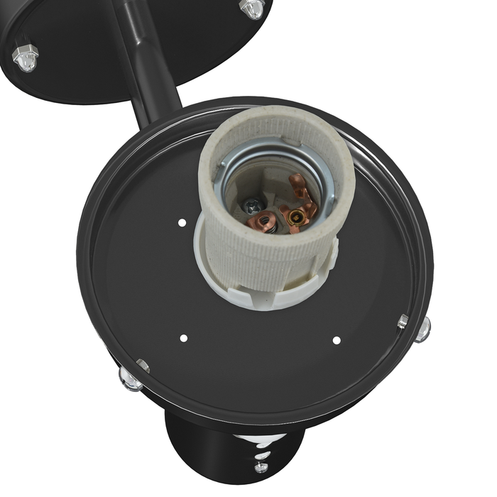 Aplice de Perete Exterioare cu Senzor 2 piese Negru Oțel Inoxidabil IP44 - WALTI WALTI