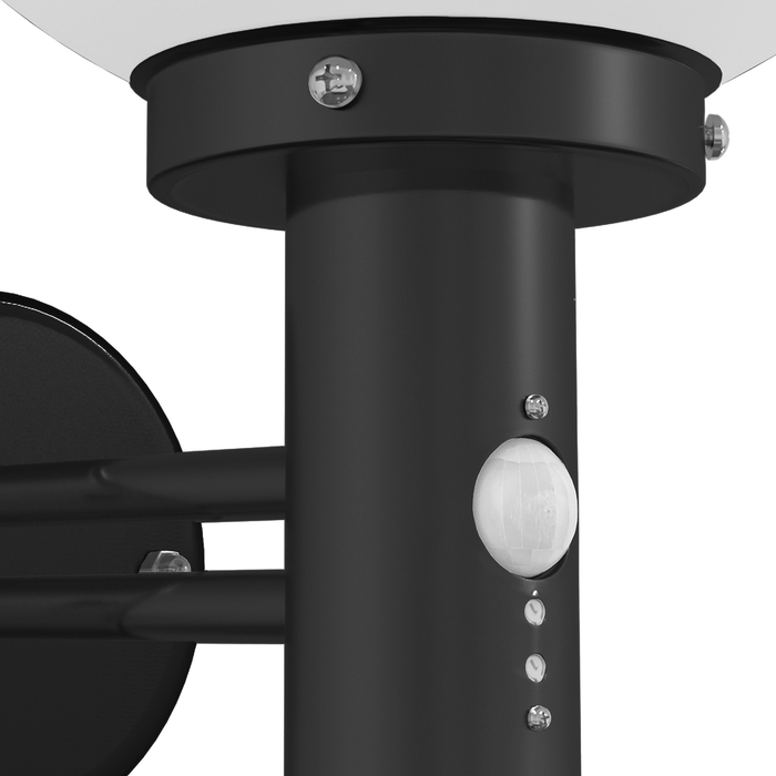 Aplice de Perete Exterioare cu Senzor 2 piese Negru Oțel Inoxidabil IP44 - WALTI WALTI