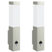 Aplice de Perete Exterioare cu Senzor 2 placi Oțel Inoxidabil IP44 - WALTI WALTI