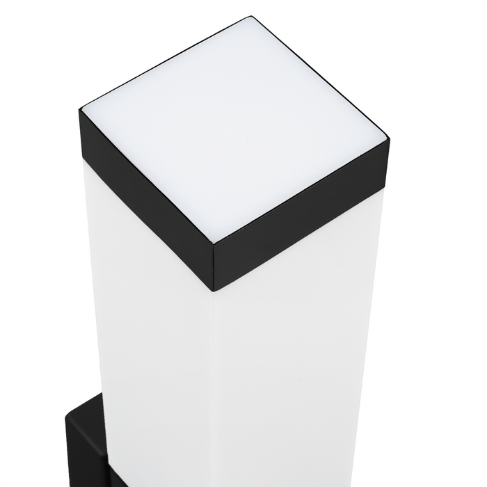 Lumini de Perete Exterioare cu Senzor 2 Piese Oțel Inoxidabil Negru IP44 - WALTI WALTI