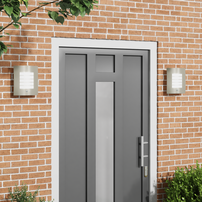 Luminile de perete cu senzor 2 buc Silver Oțel inoxidabil IP44 - WALTI WALTI