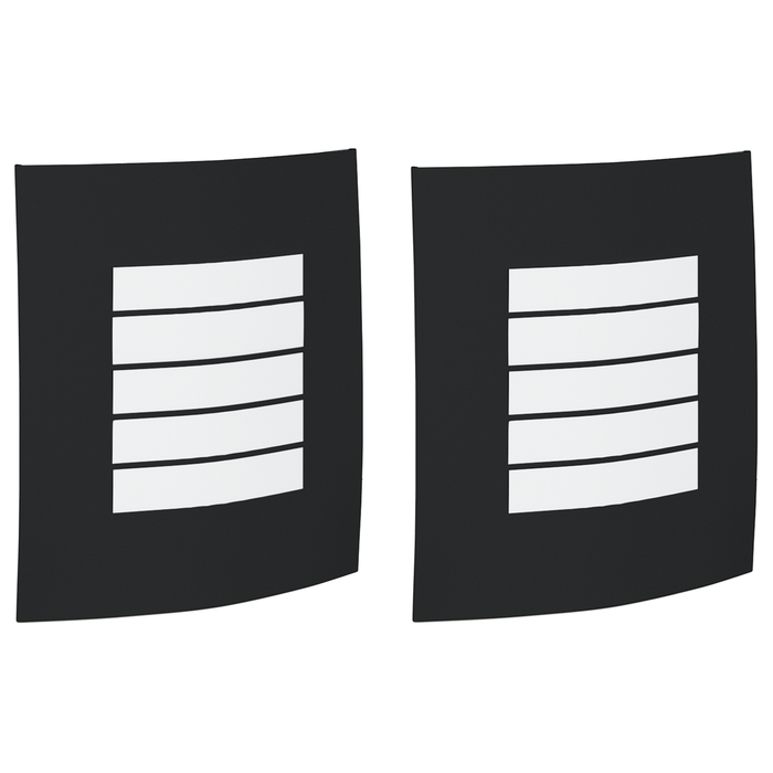 Lămpi de perete externe 2 pcs negru inoxidabil IP44 - WALTI WALTI