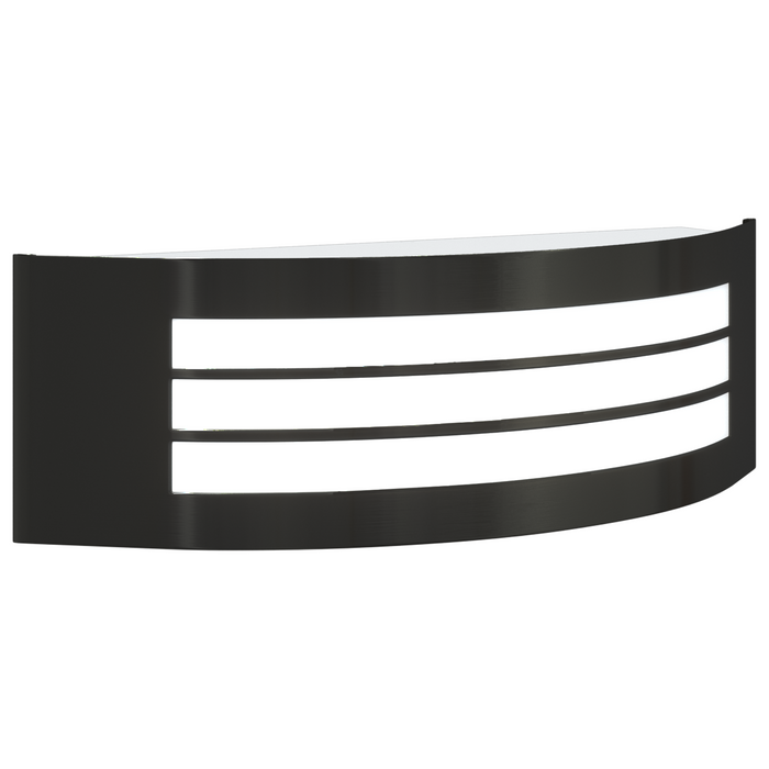 Aplica de perete Neagră din oțel inoxidabil IP44 - WALTI WALTI