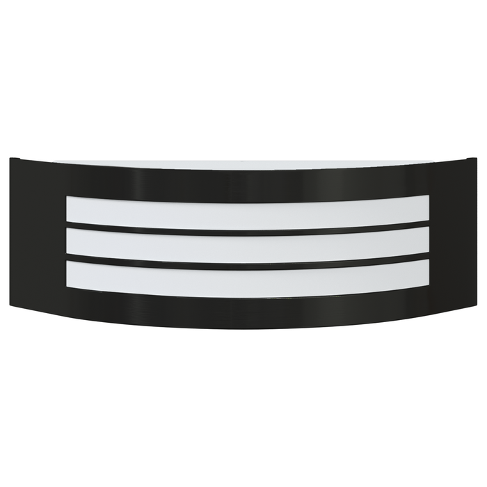 Aplica de perete Neagră din oțel inoxidabil IP44 - WALTI WALTI