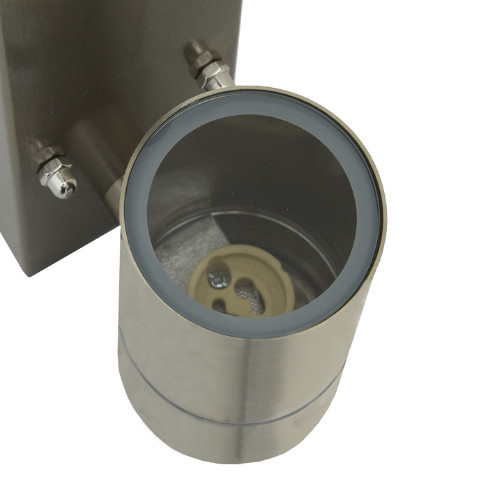 Lumină de perete exterioară Oțel inoxidabil argintiu IP44 - WALTI WALTI