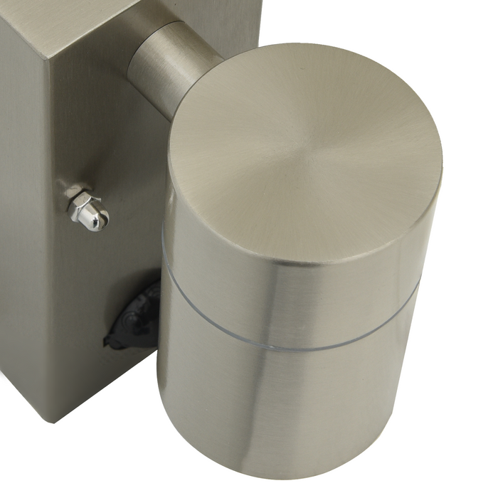 Luminile de Perete Exterioare cu Senzor 2 buc Argintie Oțel Inoxidabil IP44 - WALTI WALTI