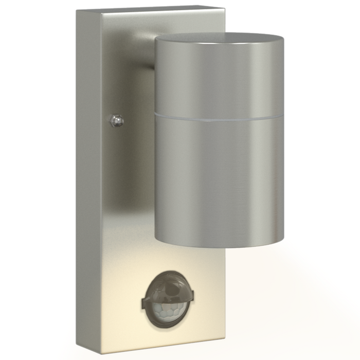 Luminile de Perete Exterioare cu Senzor 2 buc Argintie Oțel Inoxidabil IP44 - WALTI WALTI