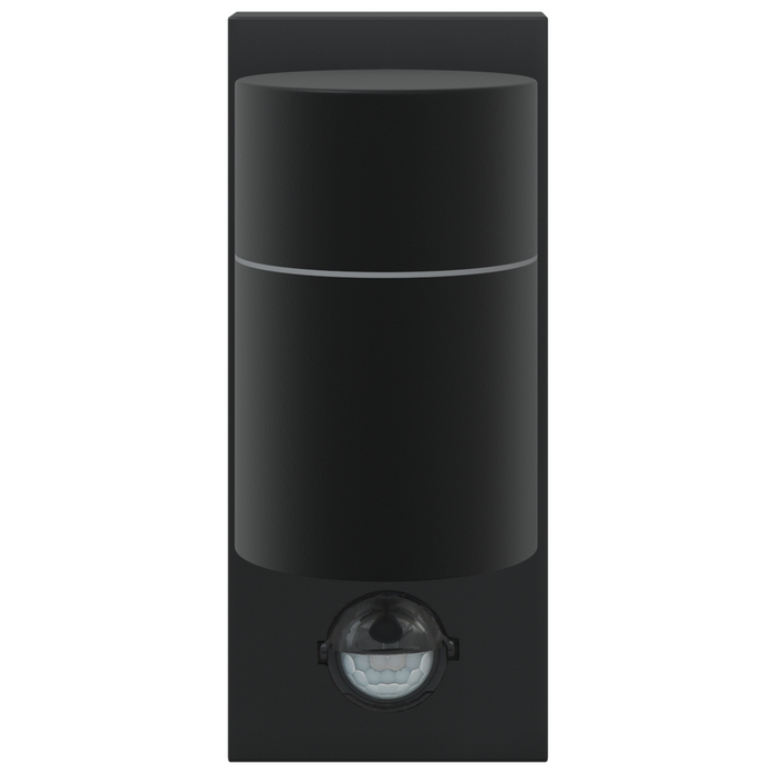 Aplice exterioare de perete cu senzor 2 bucăți Negru Oțel inoxidabil IP44 - WALTI WALTI