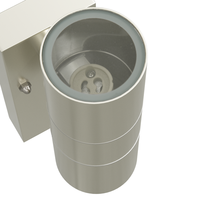 Lampa de perete Oțel inoxidabil Argintiu IP44 - WALTI WALTI