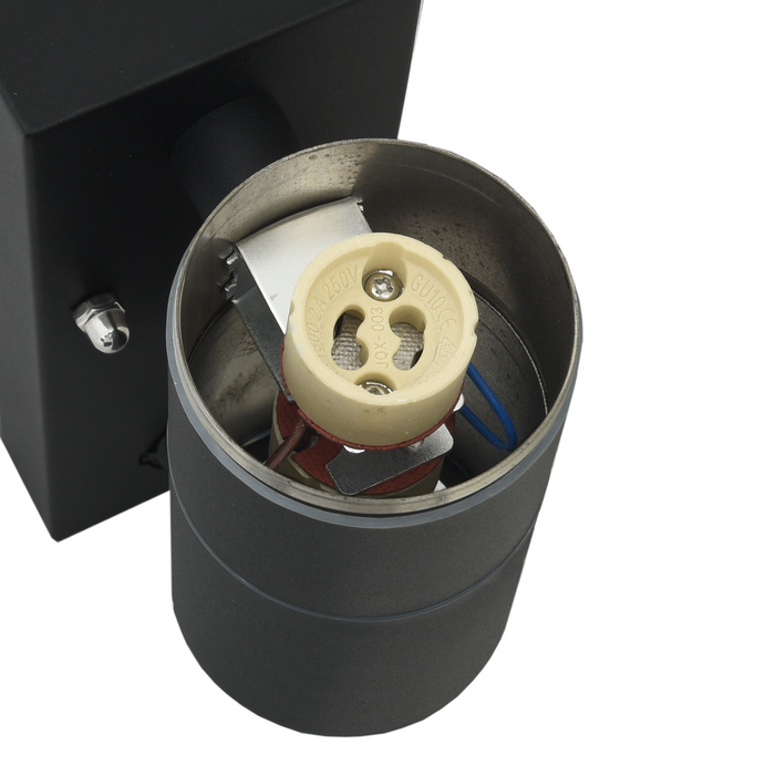 Lampa de perete exterioară Neagră din Oțel Inoxidabil IP44 - WALTI WALTI