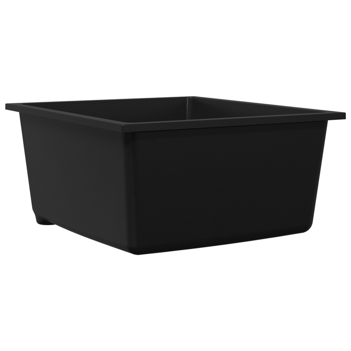 Chiuveta de bucătărie cu orificiu pentru supraplin în granit negru - WALTI WALTI