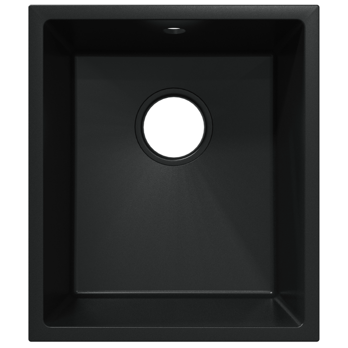 Chiuveta de bucătărie cu orificiu pentru supraplin în granit negru - WALTI WALTI