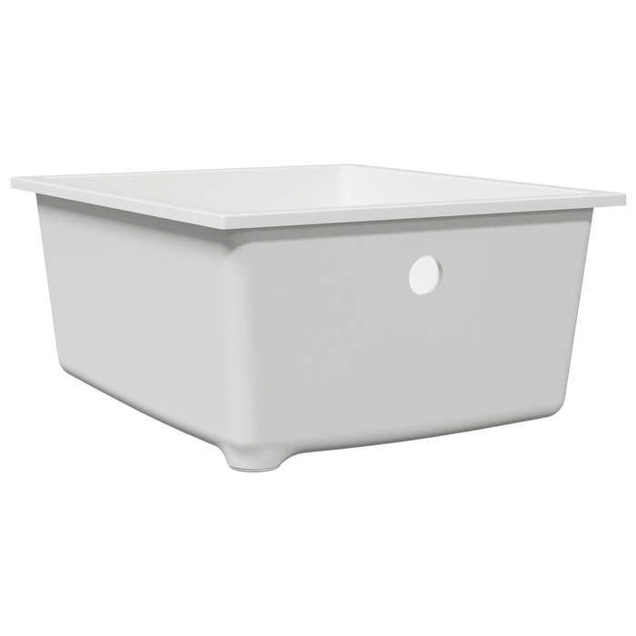 Chiuveta de bucătărie cu orificiu de supraaglomerare din granit alb - WALTI WALTI