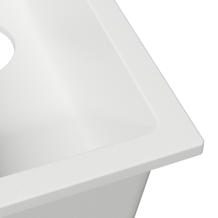 Chiuvetă de bucătărie cu orificiu de supraplin din granit alb - WALTI WALTI