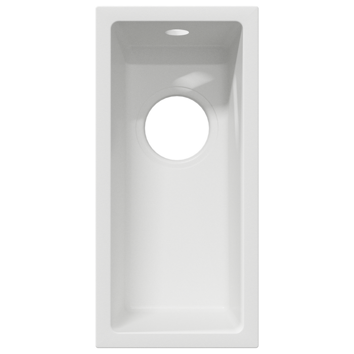 Chiuvetă de bucătărie cu orificiu de supraplin din granit alb - WALTI WALTI