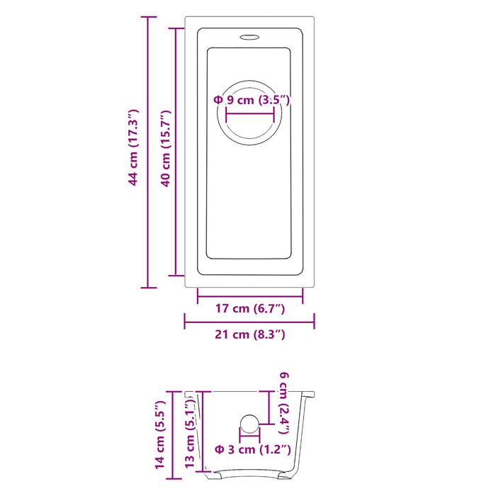 Chiuvetă de bucătărie cu orificiu de supraplin din granit alb - WALTI WALTI