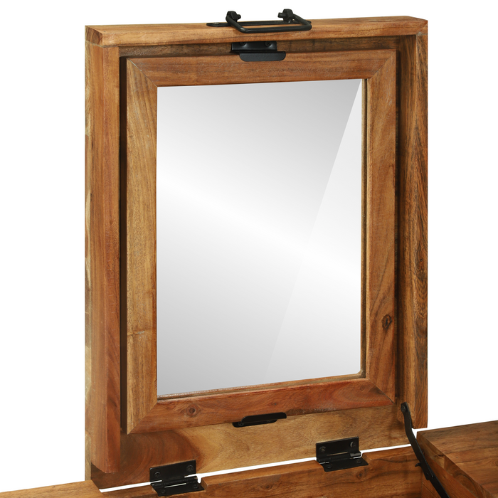 Masă de Toaletă 90x50x75 cm Lemn Solid de Acacia - WALTI WALTI